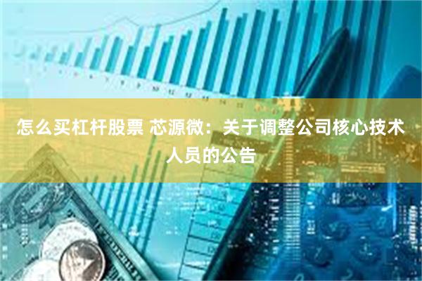 怎么买杠杆股票 芯源微：关于调整公司核心技术人员的公告